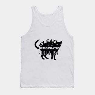 Funny My Cat is a Democratic Socialist Cats lover Tank Top